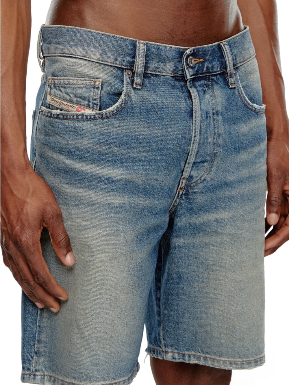 Diesel Mens Thashort Denim Distressed Short Size 30